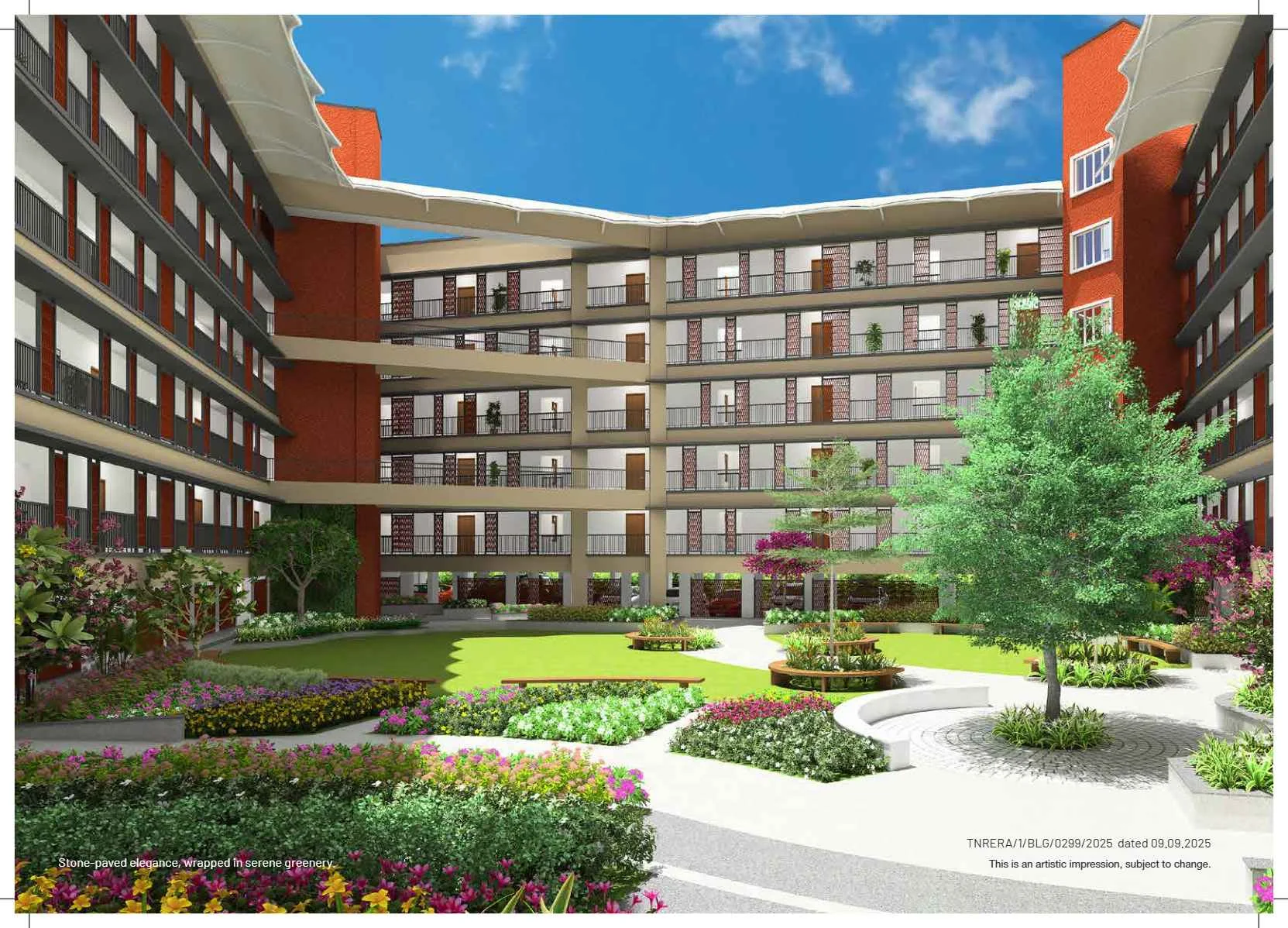 Landscaped Central Courtyard